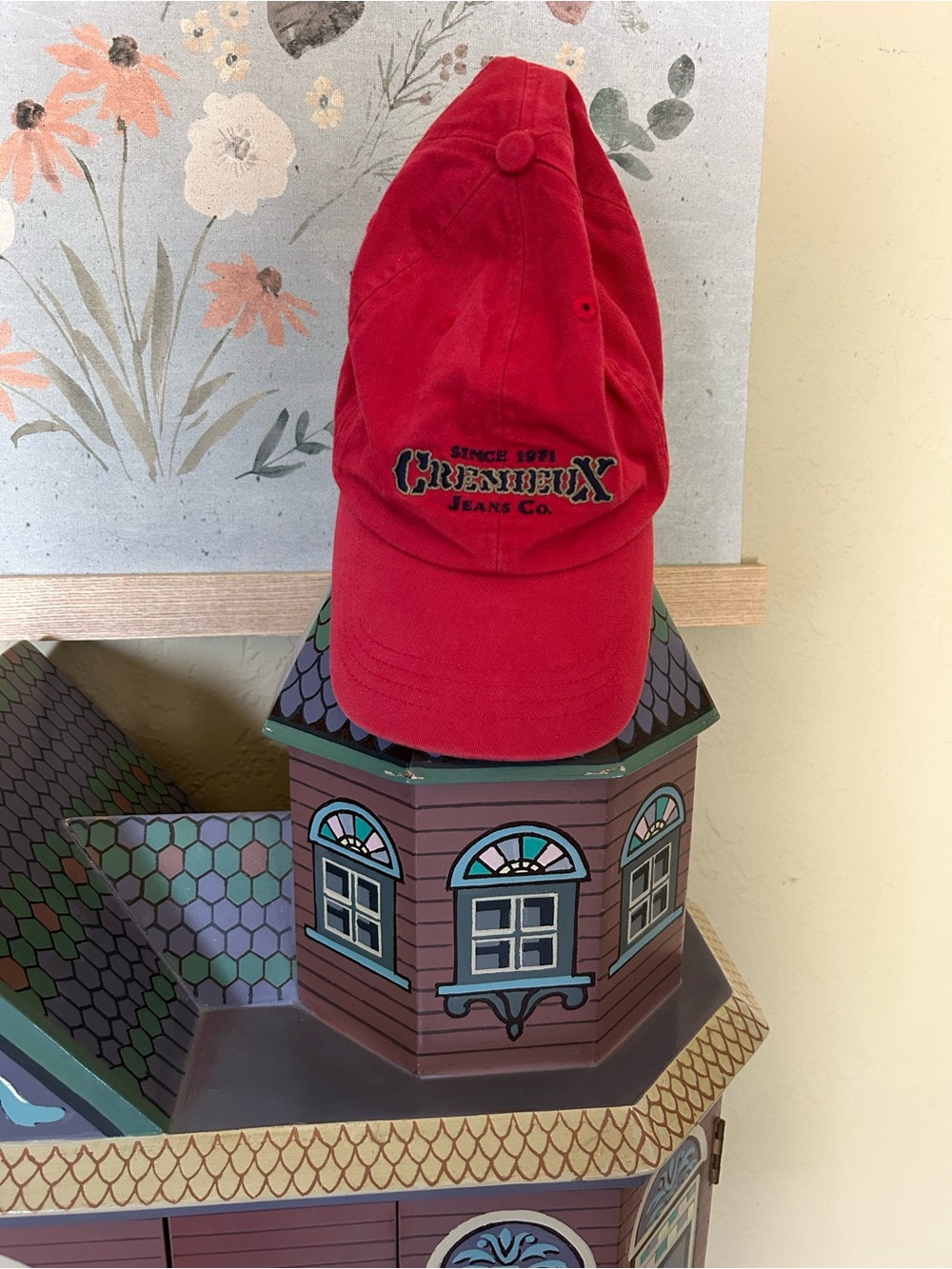 Daniel Cremieux Red Kids Baseball Hat with Embroidered Logo